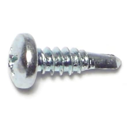 Midwest Fastener Self-Drilling Screw, #10 x 5/8 in, Zinc Plated Steel Pan Head Phillips Drive, 100 PK 50870